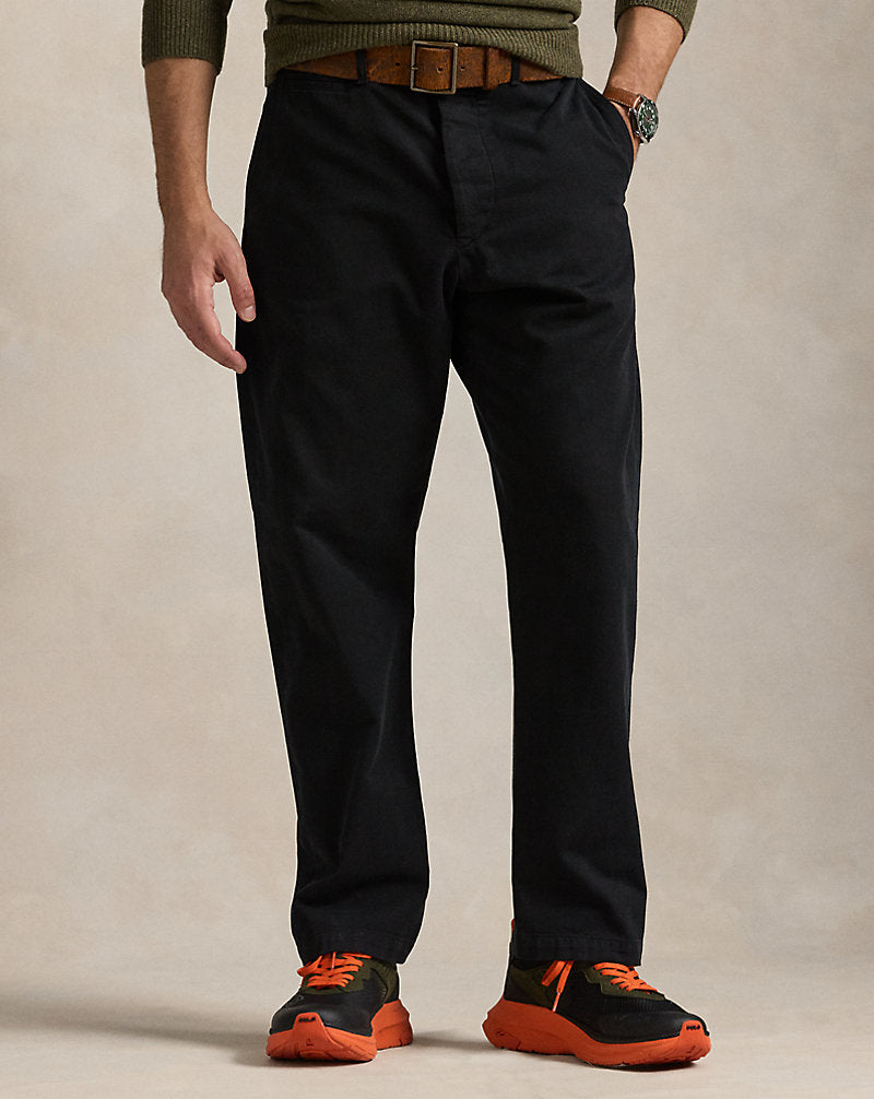 Salinger Straight Fit Chino Trouser Polo Black