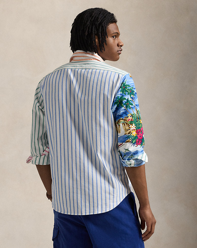 Classic Fit Patchwork Oxford Workshirt Tropical Patchwork