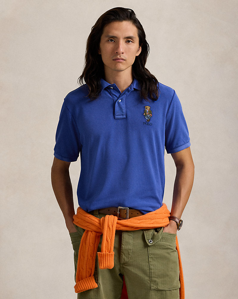Classic Fit Polo Bear Mesh Polo Shirt Nw Iris Blu Sw Explr