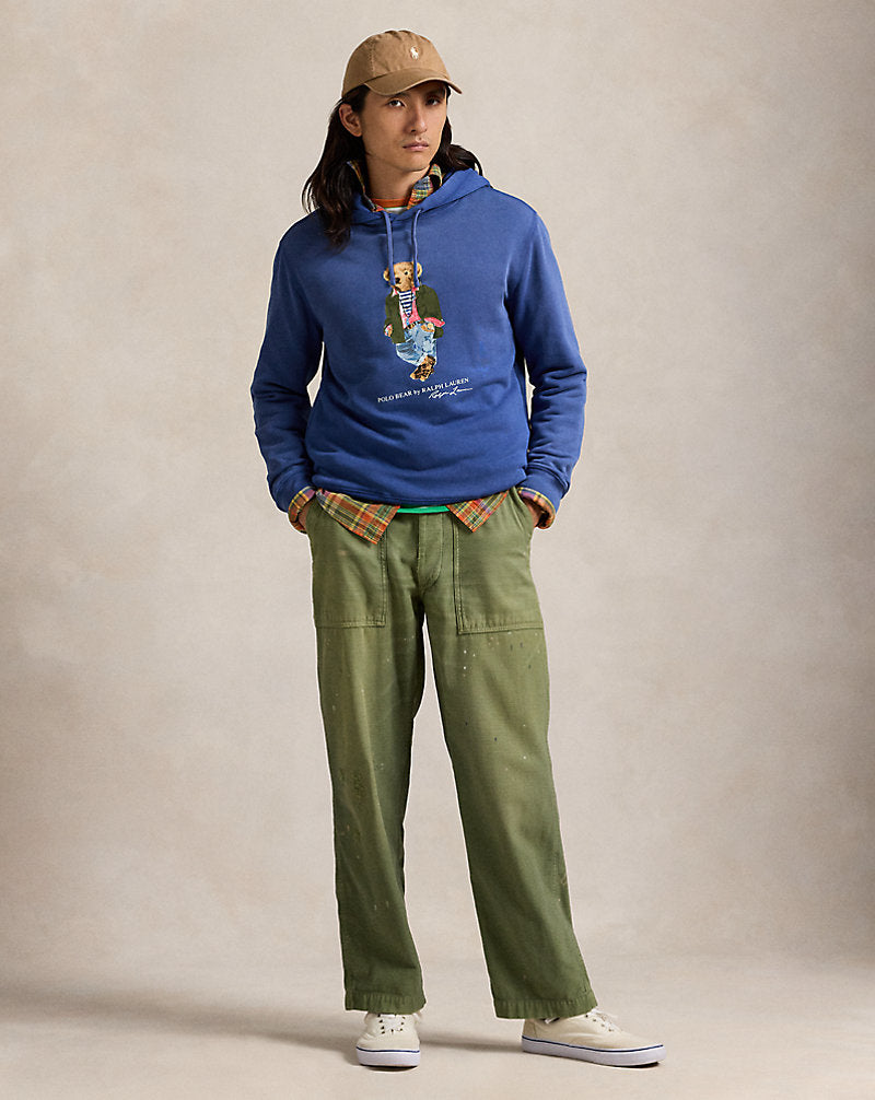 Polo Bear Garment-Dyed Fleece Hoodie Nw Iris Blu Sw Explr