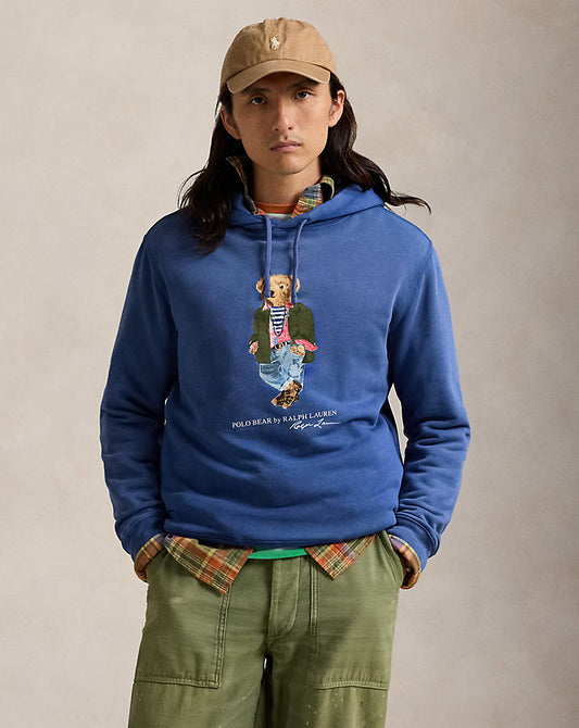 Polo Bear Garment-Dyed Fleece Hoodie Nw Iris Blu Sw Explr