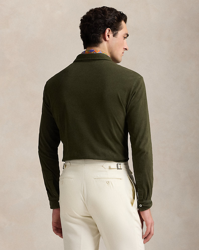 Classic Fit Sueded Jersey Polo Shirt Armadillo