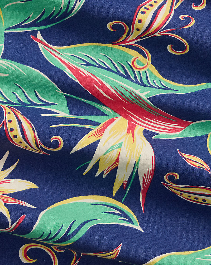 Classic Fit Floral Flannel Camp Shirt 6614 Bird Of Paradise Flo