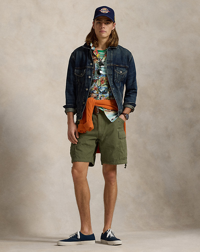 20.5 cm Classic Fit Ripstop Cargo Short Basic Olive