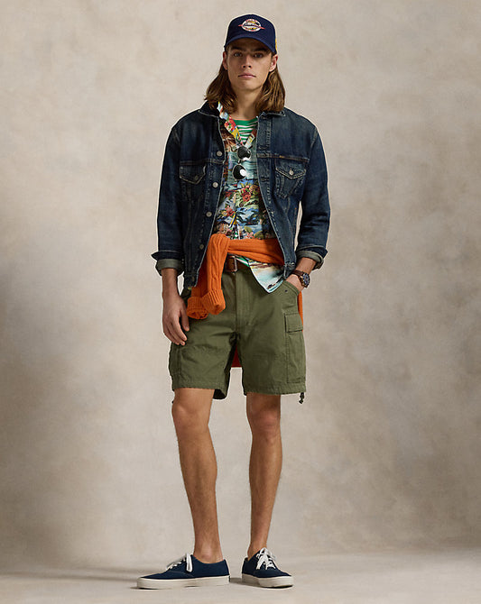 20.5 cm Classic Fit Ripstop Cargo Short Basic Olive