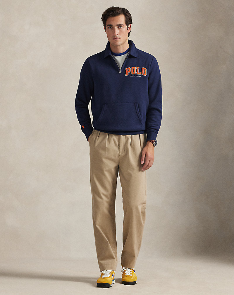 The Fleece Logo Collared Sweatshirt Cruise Navy