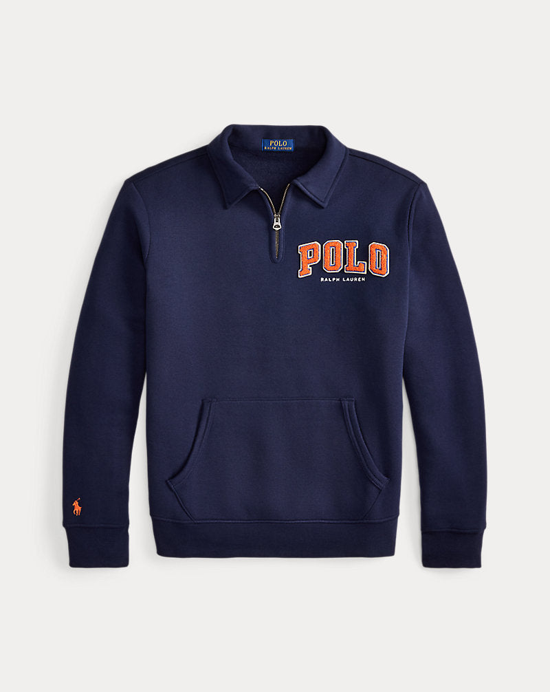 The Fleece Logo Collared Sweatshirt Cruise Navy