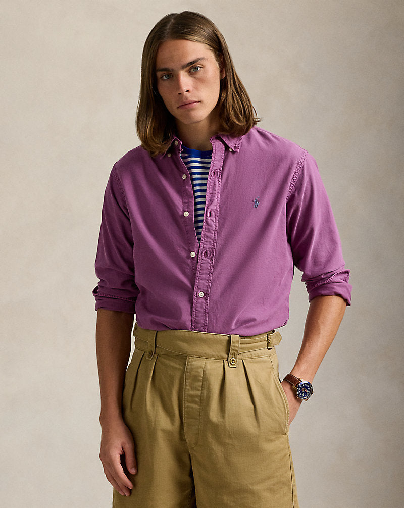 Custom Fit Garment-Dyed Oxford Shirt Tea Rose