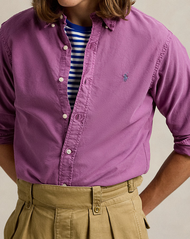 Custom Fit Garment-Dyed Oxford Shirt Tea Rose