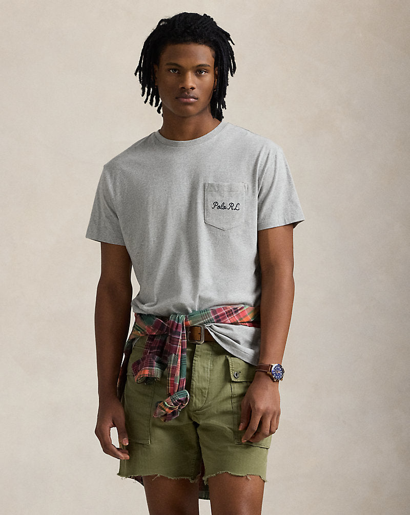 Custom Slim Fit Polo Bear Jersey T-Shirt Andover Htr Explorer