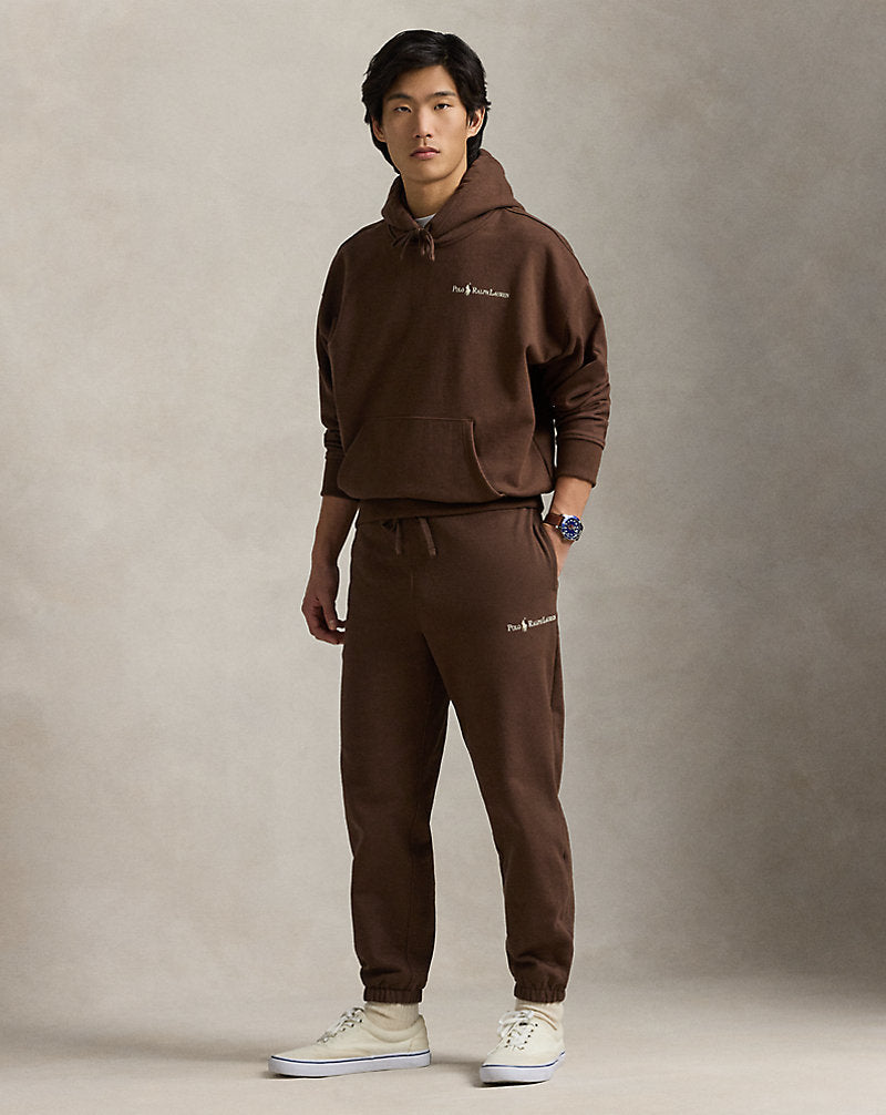 Relaxed Fit Logo Fleece Jogging Bottoms Chocolate Mousse