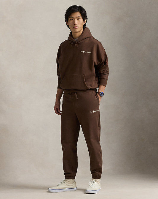 Relaxed Fit Logo Fleece Jogging Bottoms Chocolate Mousse