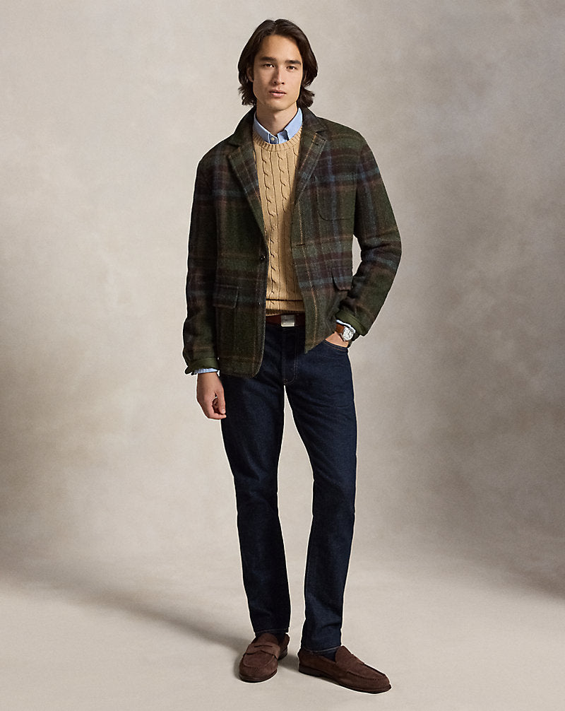 Cable-Knit Cotton Crewneck Jumper Camel Melange
