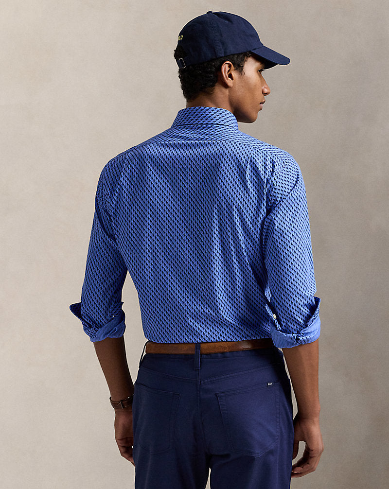 Custom Fit Polo Pony Stretch Shirt All-over Pony Player
