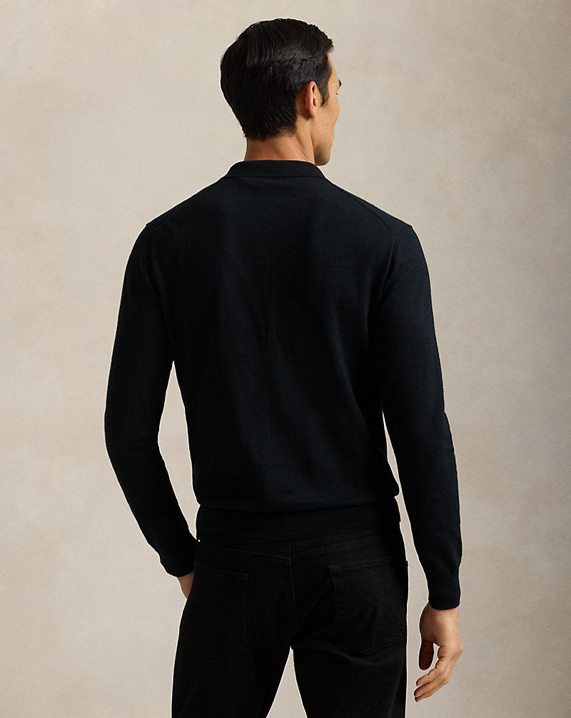 Lunar New Year Polo-Collar Jumper Polo Black