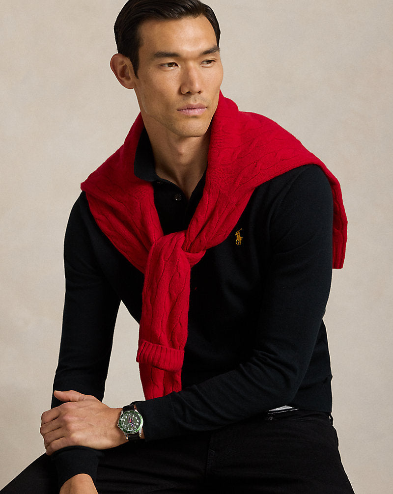 Lunar New Year Polo-Collar Jumper Polo Black