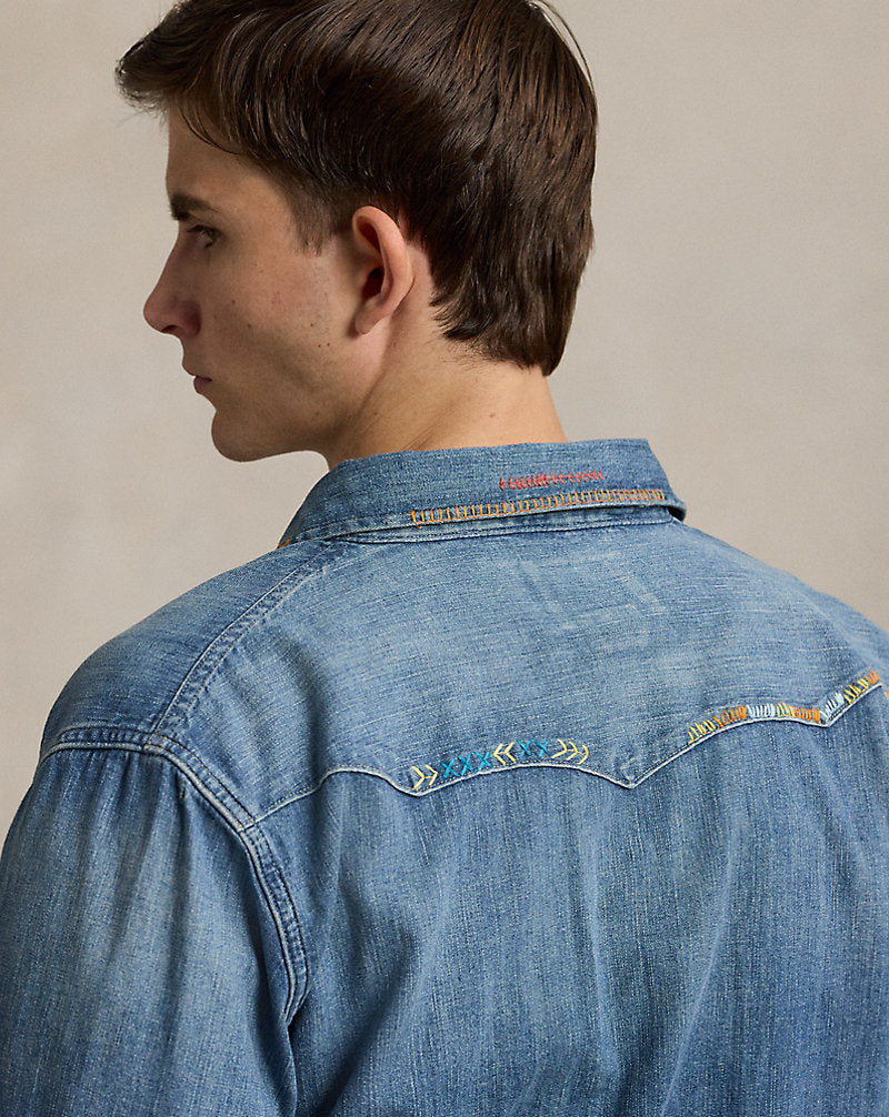 Embroidered Denim Western Shirt Kelley