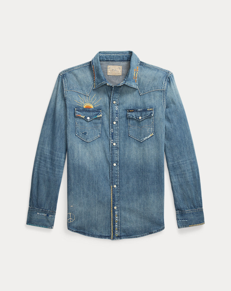 Embroidered Denim Western Shirt Kelley
