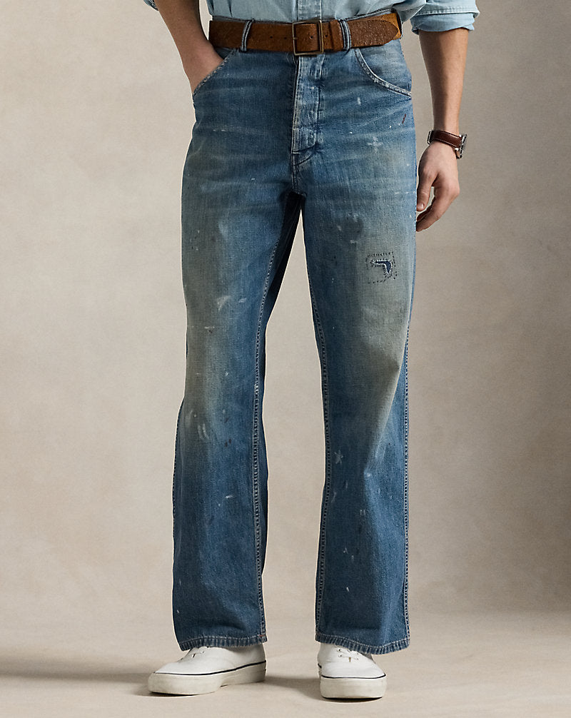 Relaxed Fit Distressed Carpenter Jean Knighton