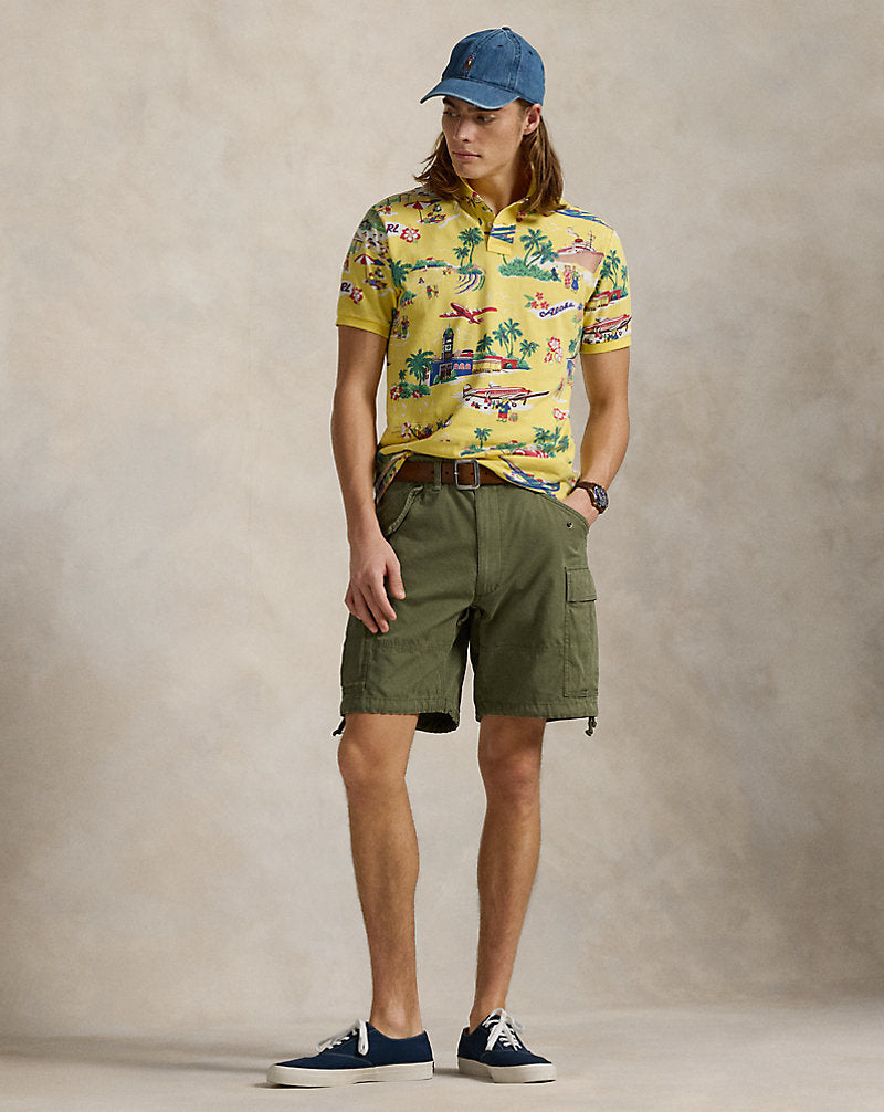 Custom Slim Polo Bear Mesh Polo Shirt On Holiday Bear Yellow