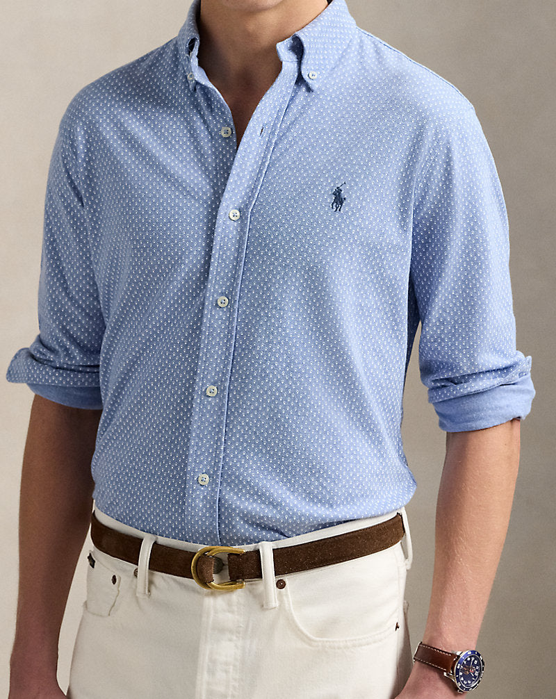 Print Featherweight Mesh Shirt Double Deco Isle Heather