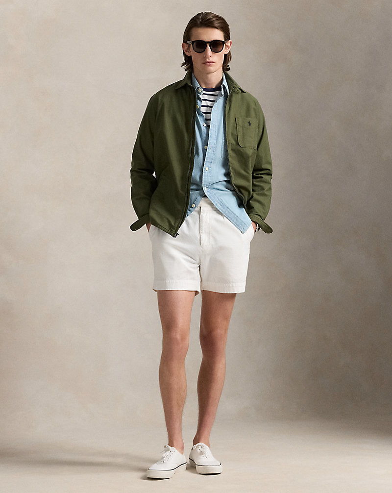 Garment-Dyed Oxford Overshirt New Olive