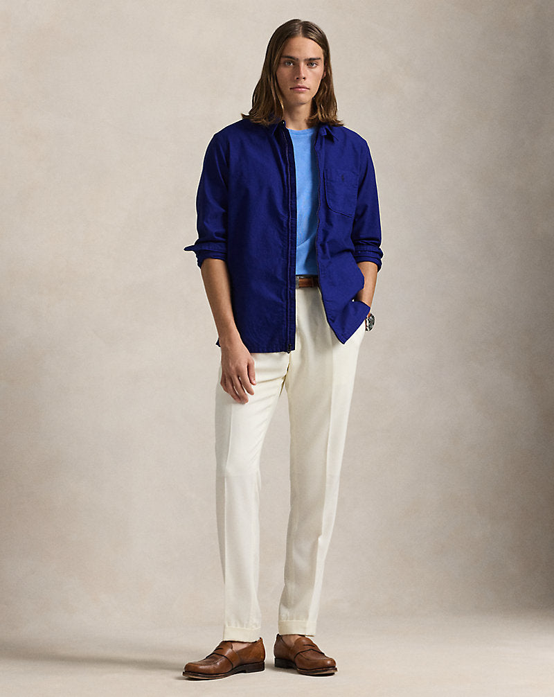 Garment-Dyed Oxford Overshirt Chalet Blue
