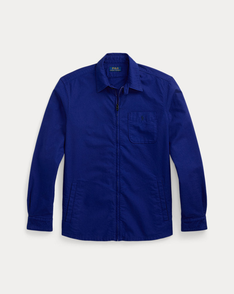 Garment-Dyed Oxford Overshirt Chalet Blue
