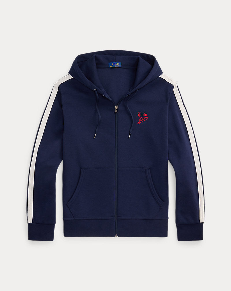 Logo Double-Knit Mesh Hoodie Cruise Navy Multi