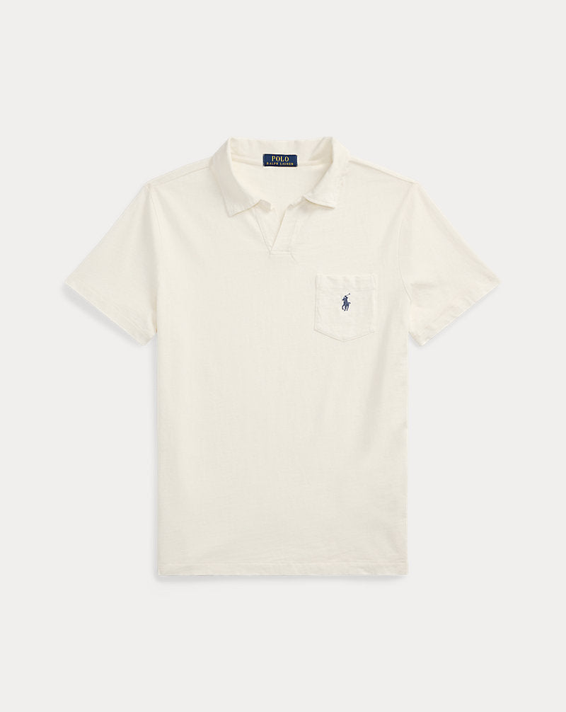 Standard Fit Cotton-Linen Polo Shirt Nevis