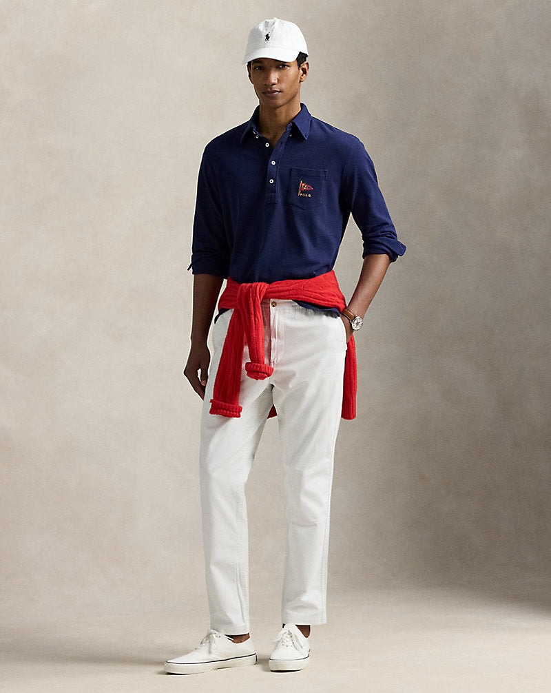 Classic Fit Nautical Mesh Polo Shirt Newport Navy