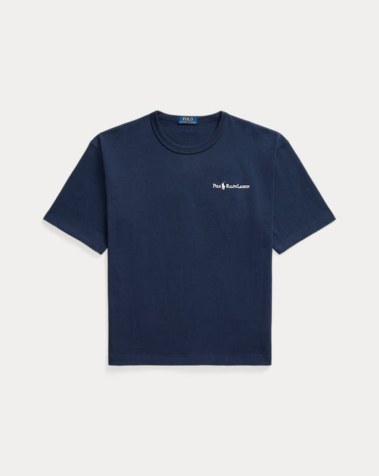 Relaxed Fit Logo Jersey T-Shirt Cruise Navy