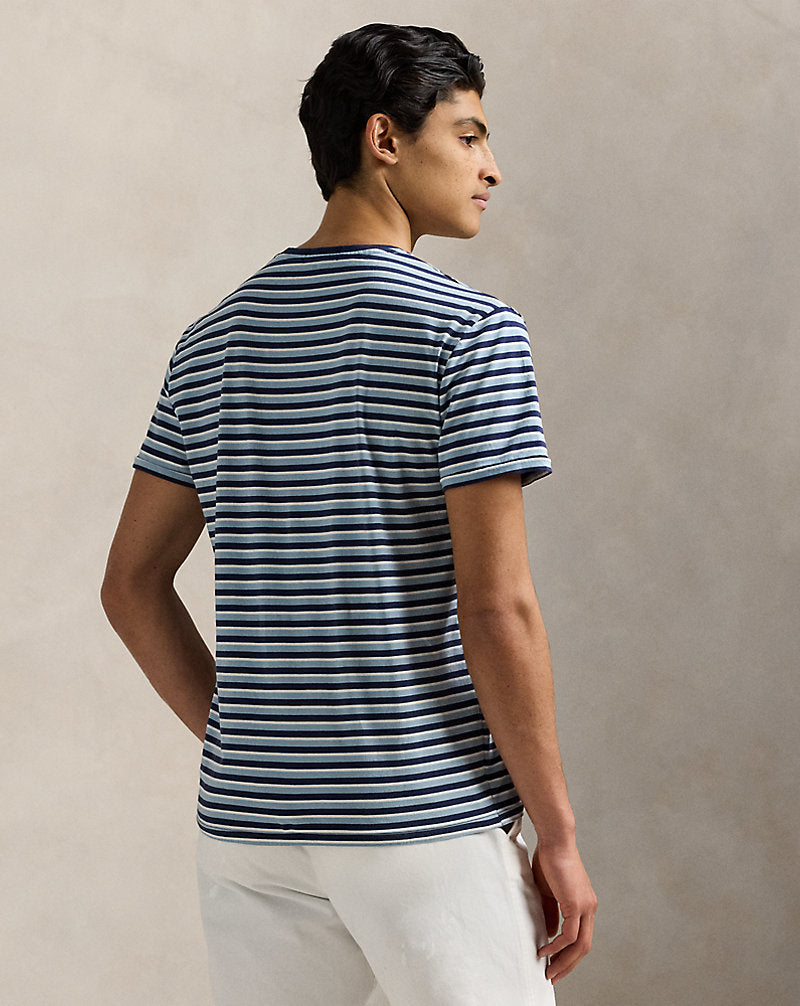 Classic Fit Striped Jersey T-Shirt Blue Note Multi