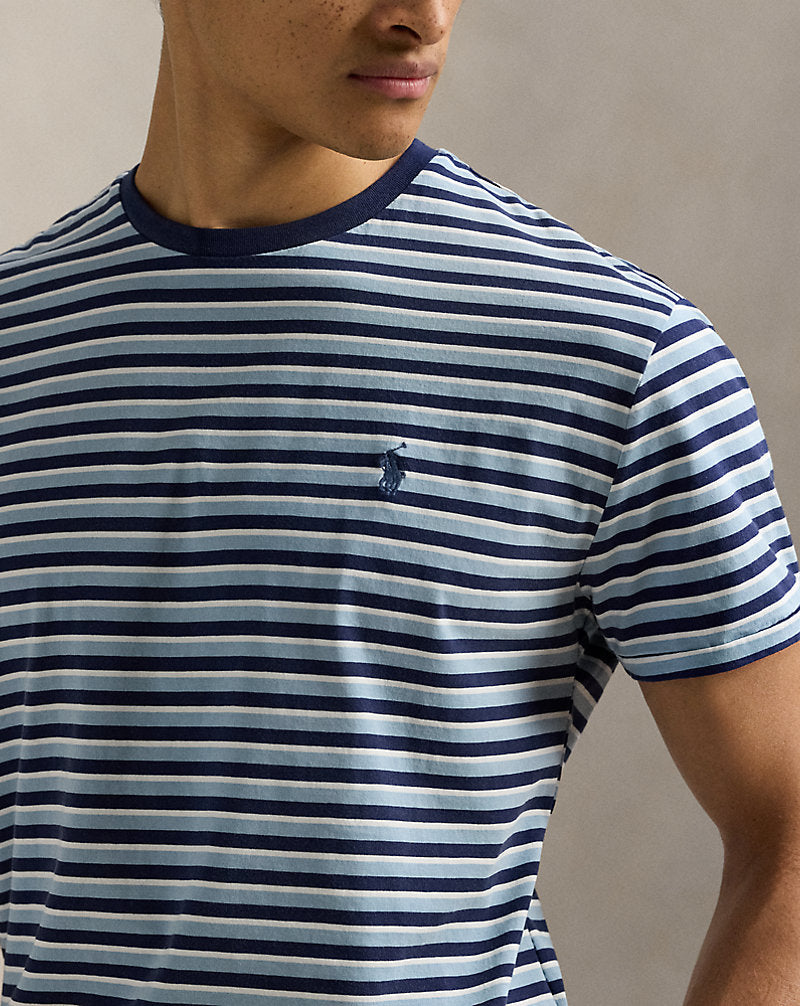 Classic Fit Striped Jersey T-Shirt Blue Note Multi