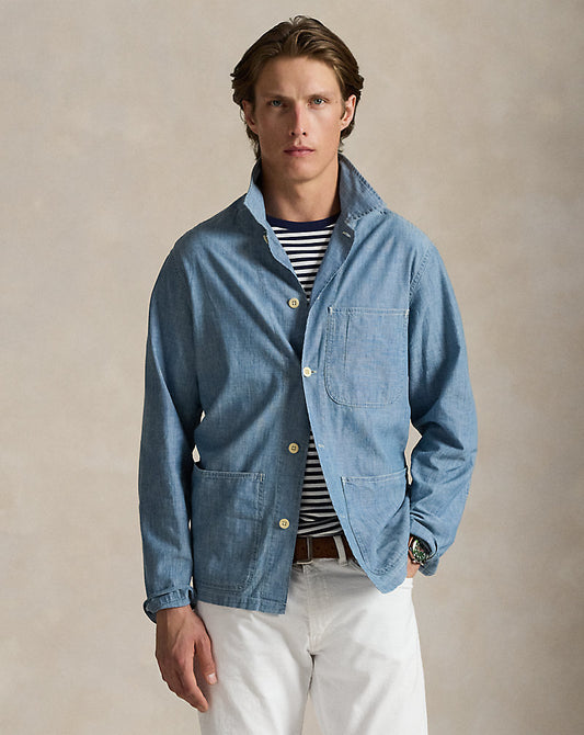 Indigo Chambray Overshirt Medium Indigo