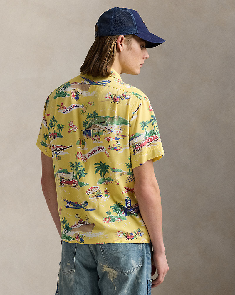Classic Fit Polo Bear Camp Shirt On Holiday Bear