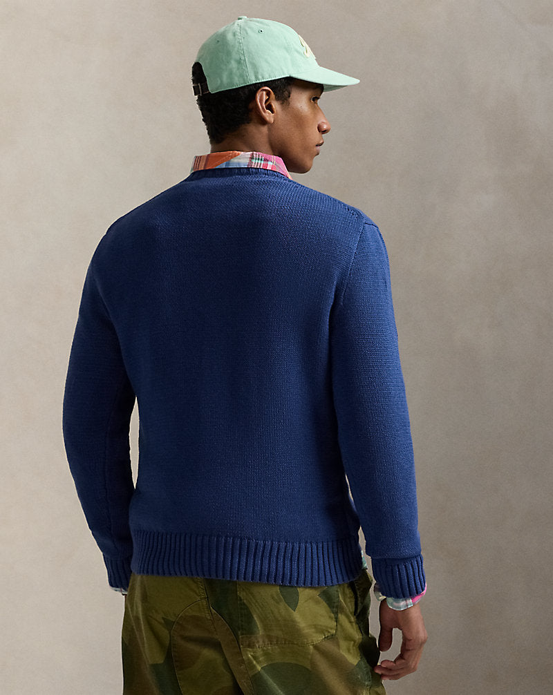Polo Bear Cotton Jumper Light Navy