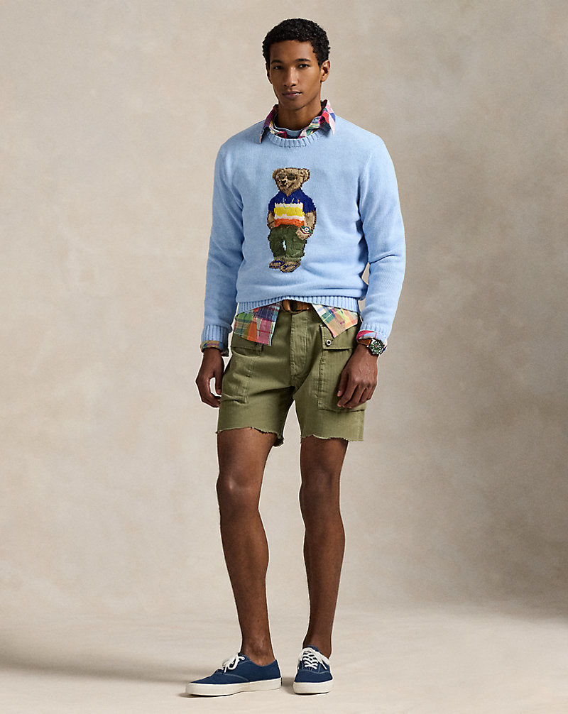 Polo Bear Cotton Jumper Ocean Pearl Blue