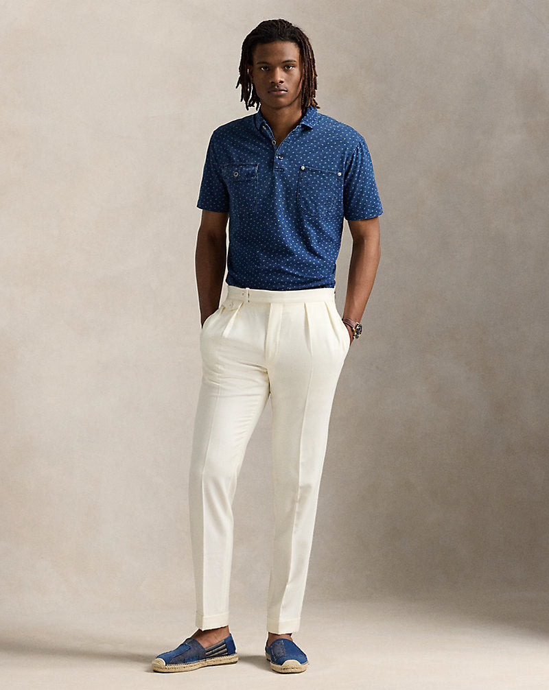 Classic Fit Indigo Jersey Polo Shirt Dark Indigo