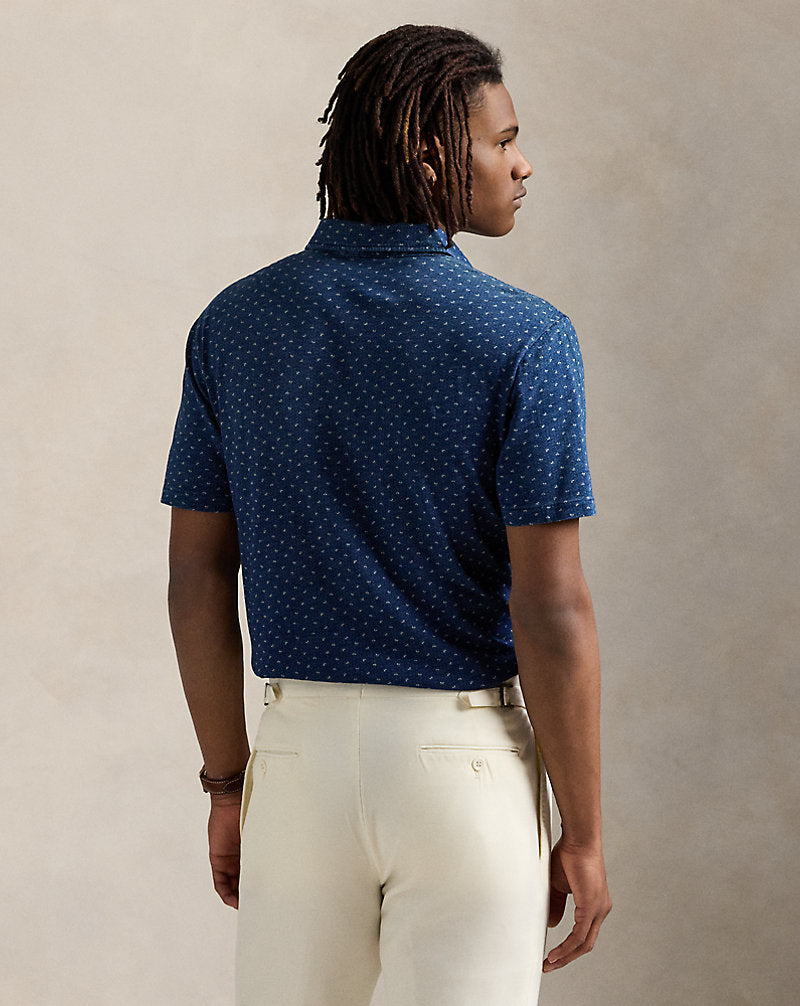 Classic Fit Indigo Jersey Polo Shirt Dark Indigo