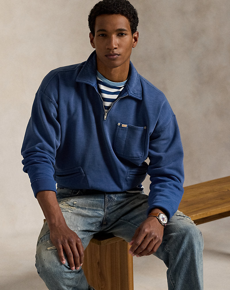 Vintage Fit Fleece Pocket Sweatshirt Old Royal