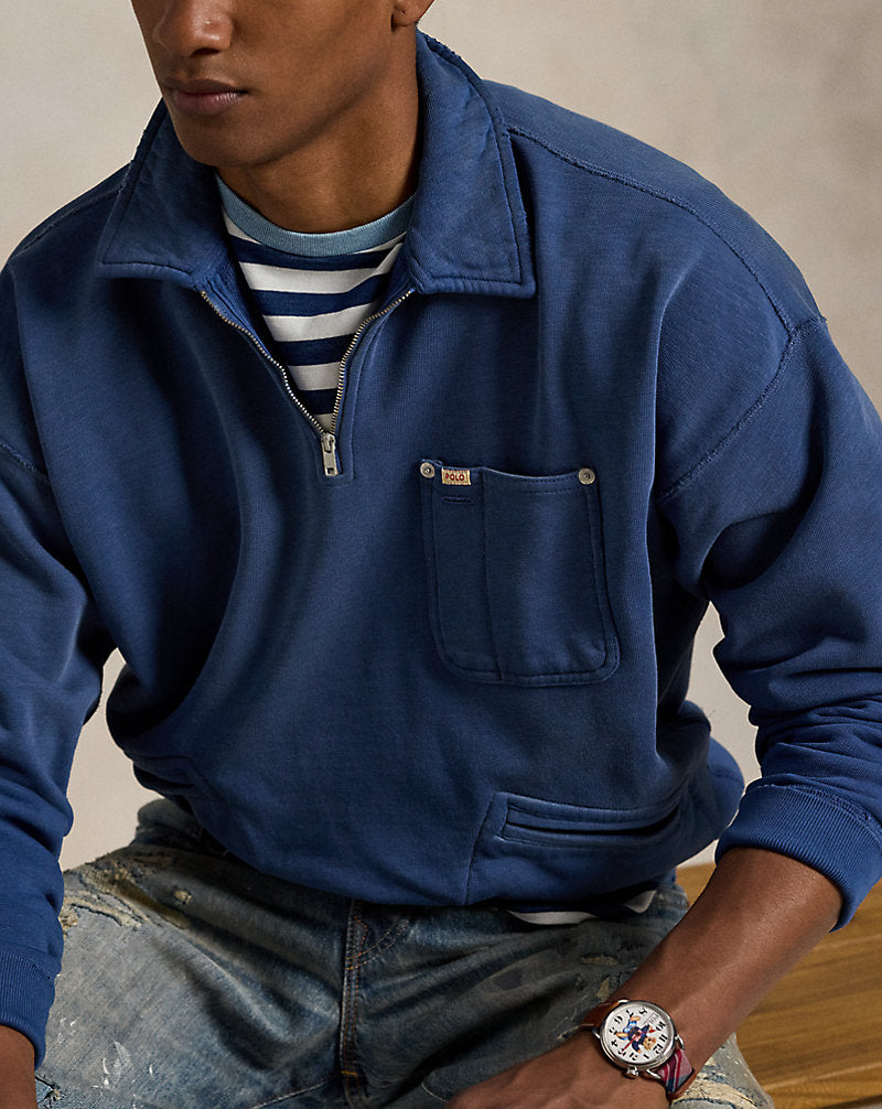 Vintage Fit Fleece Pocket Sweatshirt Old Royal