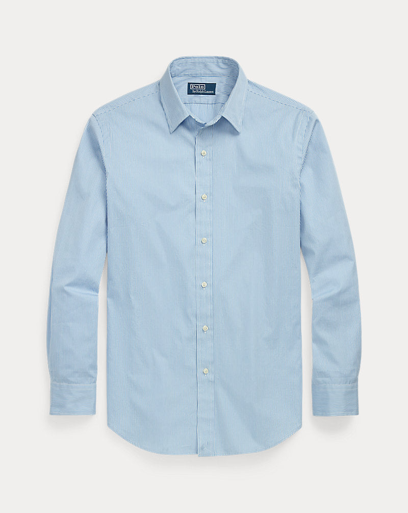 Classic Fit Striped Poplin Shirt Blue/White