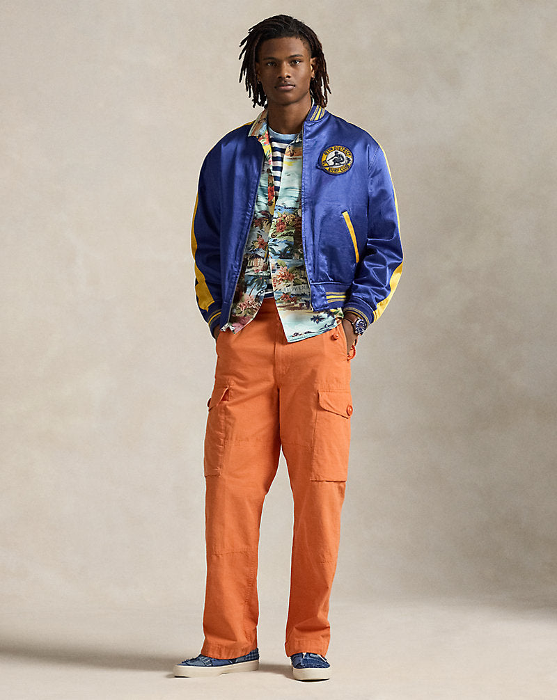 Classic Fit Patchwork-Print Camp Shirt Surf Scenic Patchwork