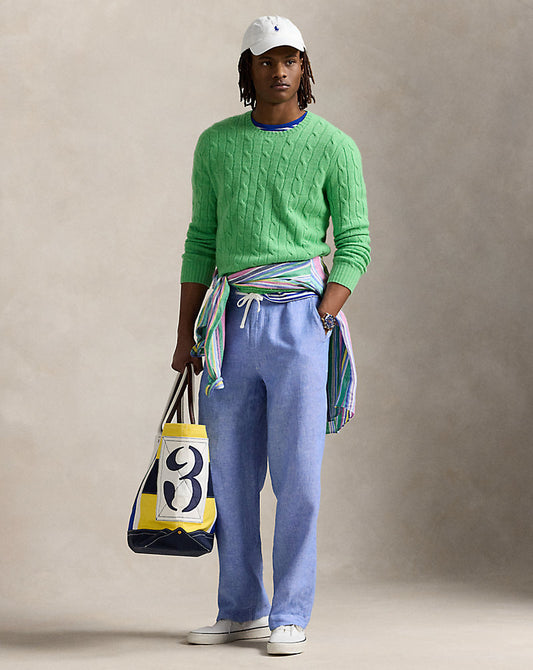 Polo Prepster Chambray Easy Trouser Blue/White