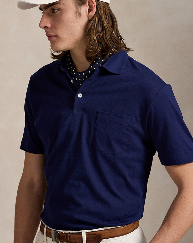 Standard Fit Lisle Polo Shirt Newport Navy