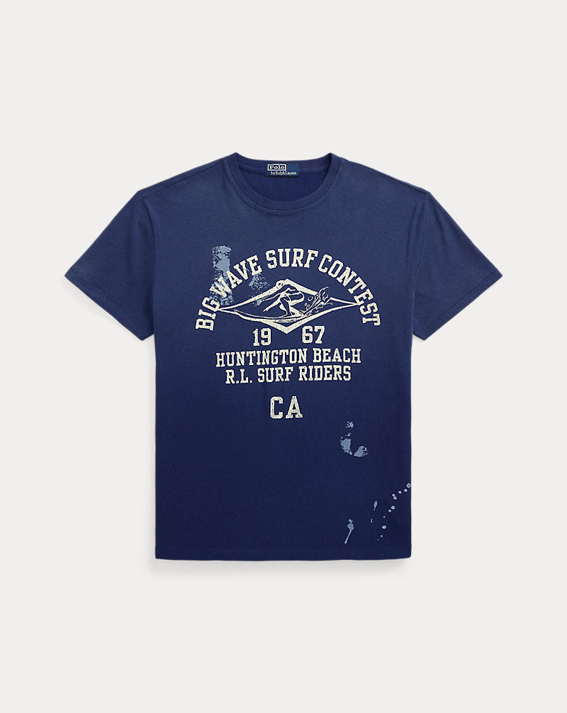 Classic Fit Jersey Graphic T-Shirt Classic Navy