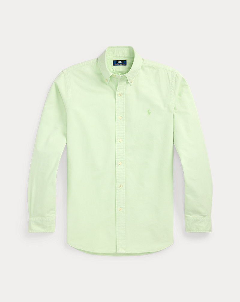 Custom Fit Mineral-Dyed Oxford Shirt Leaf