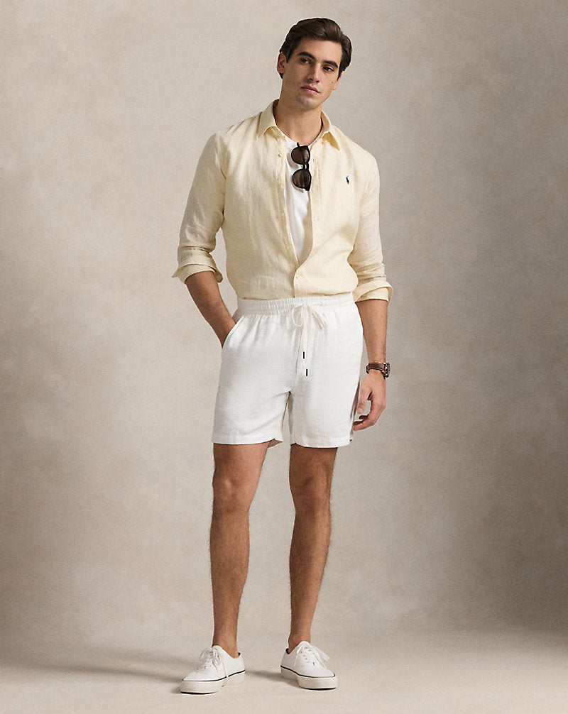 Slim Fit Linen Shirt Full Cream