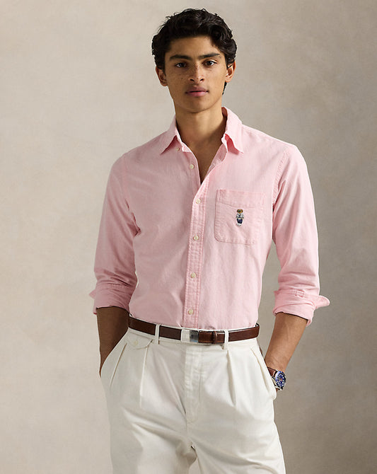 Custom Fit Polo Bear Oxford Shirt Athletic Club Bear